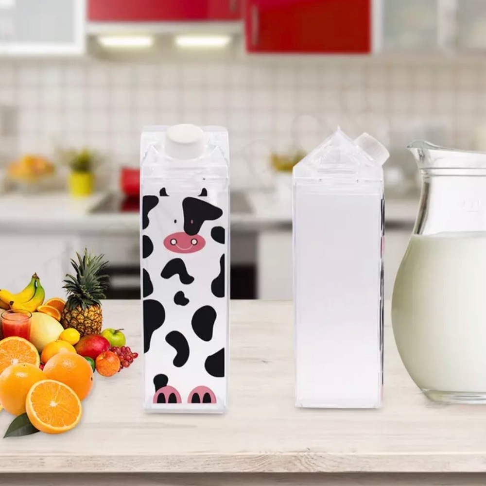 Water bottle cow clear transparent milk carton bottle juice water drinks